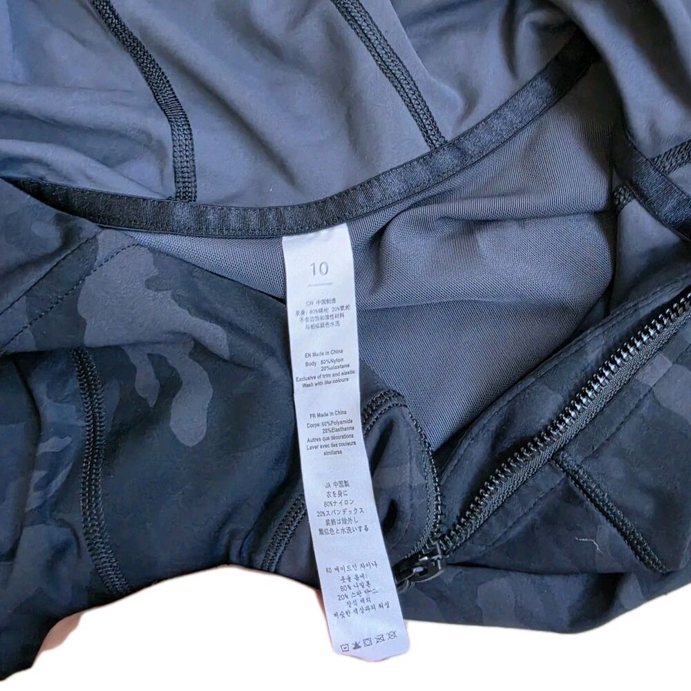 Lululemon Hooded Define Jacket Heritage 365 Camo Deep Coal, Size 10 - Picture 11 of 11